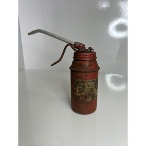 Vintage Pressol Oil Can Patina Rust Shop Display